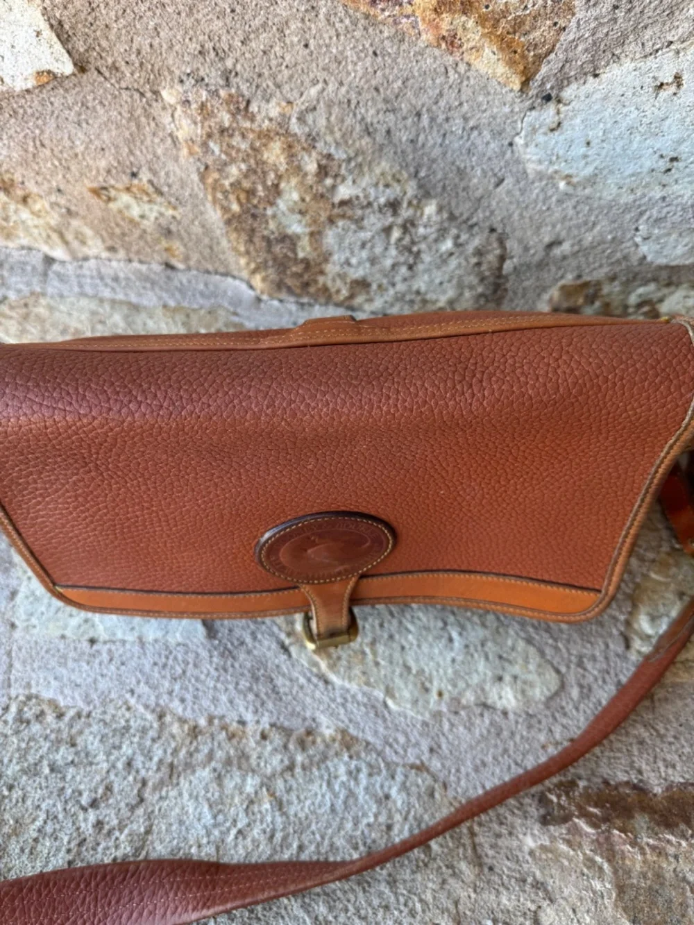 Vintage Dooney & Bourke All Weather Leather Shoulder Crossbody Bag made in USA